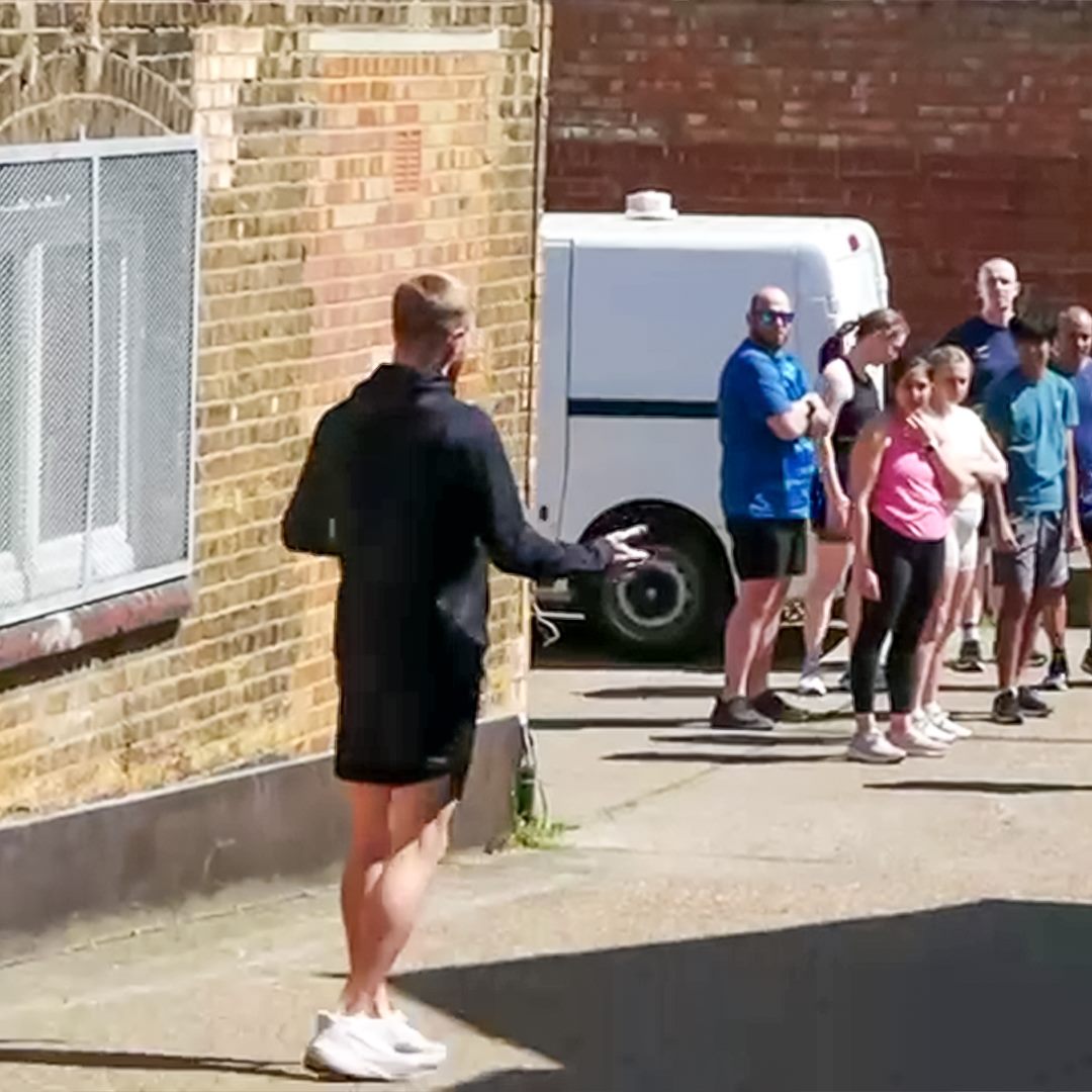 Kristian coaching a team